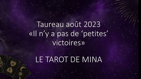 Taureau Ao T Il Ny A Pas De Petites Victoires Le Tarot De