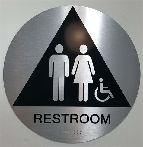 Unisex Accessible Restroom Ca 128 Ada Signs The Sensation Line Fire