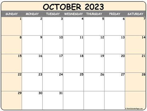 Free Printable Calendar October 2023 Printable World Holiday