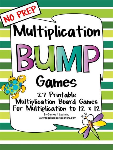 Multiplication Games 27 Printable Multiplication Bump Games For Facts