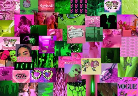 Neon Aesthetic Collage Wallpaper Laptop Tell Us The Truth Can You