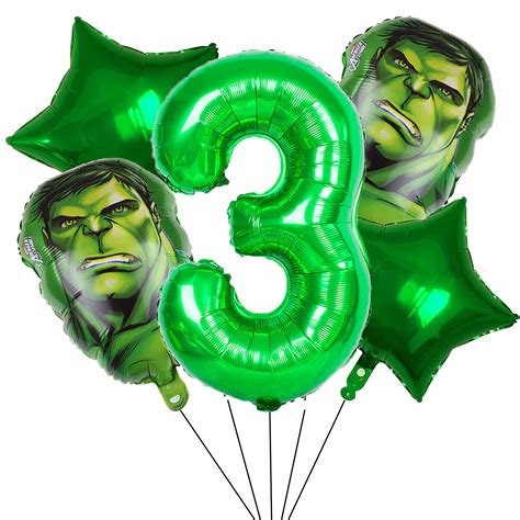 Buy Superhero The Incredible Hulk 3rd Birthday Decorations Green Number