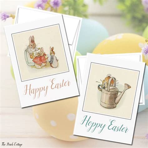 This sweet easter card is filled with lovely colors, flowers, a stylish easter egg, and of course, a the bunny on this card has a love for his carrot plant! Easter Cards: Free Printable Vintage Designs For Kids and Adults