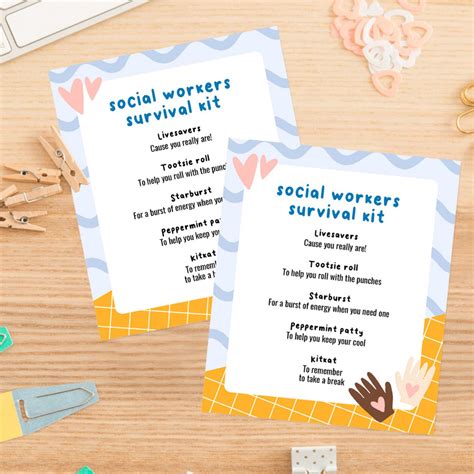 Social Work Survival Kit Printable Survival Kit For Social Etsy