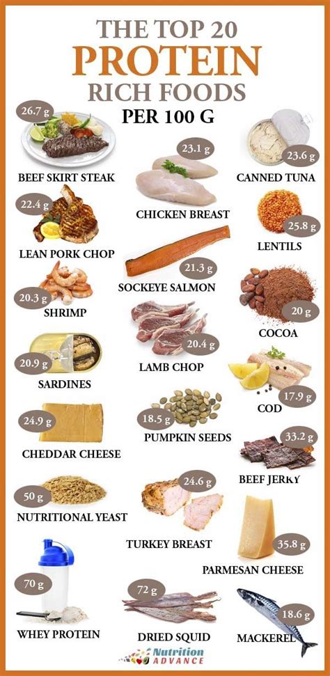 The Top 20 Protein Rich Foods Per 100 Grams Which Foods Offer The