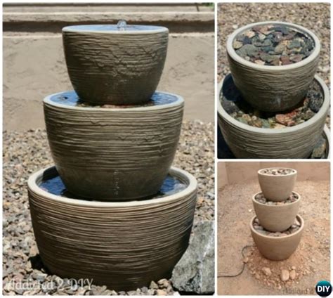 Diy Terra Cotta Clay Pot Fountain Projects Picture Instructions