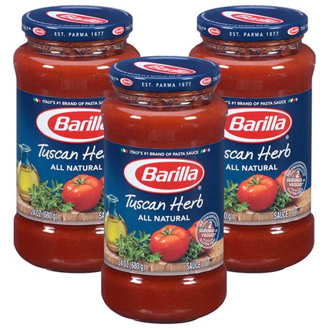 3 Pack Barilla Tuscan Herb Tomato Pasta Sauce 24 Oz Jar Walmart