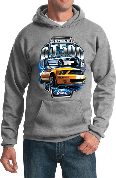 Ford Mustang Hoodie Shelby Yellow And White Gt500 Ebay In 2022