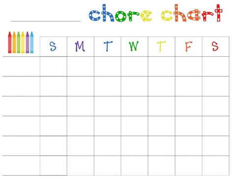 Free Printable Chore Charts For Toddlers