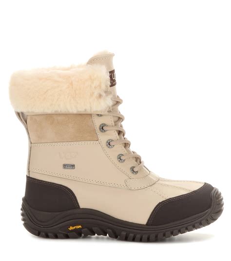 Lyst Ugg Adirondack Ii Shearling Lined Leather Boots In Natural