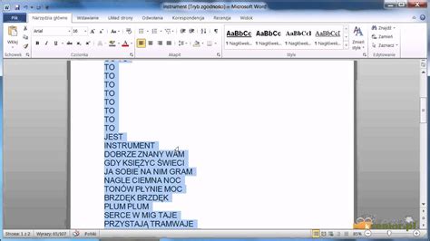 Microsoft Word 20072010 Formatowanie Dokumentu ćwiczenie Youtube