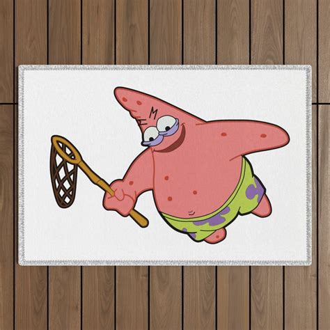 Savage Patrick Star Meme Evil Angry Spongebob Squarepants Outdoor Rug