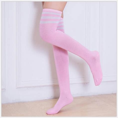 dtwobros high knee women thin stockings soft compression fashion summer striped ladies long boot