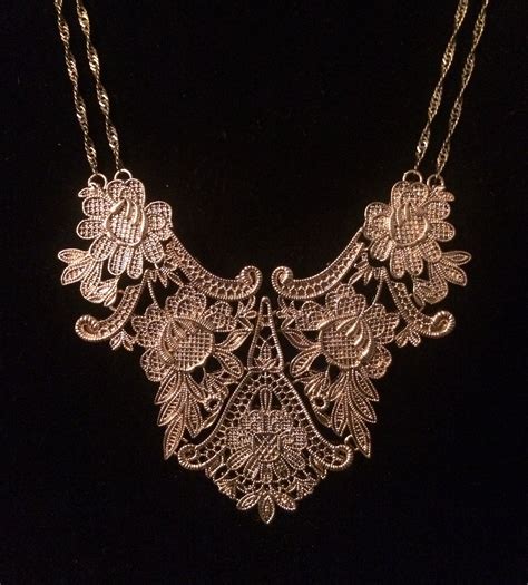 Gold Lace Necklace Made Of Metal And The Only One Like It Necklace