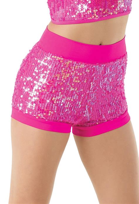 Iridescent Ultra Sparkle Short Dance Shorts Dance Wear Solutions