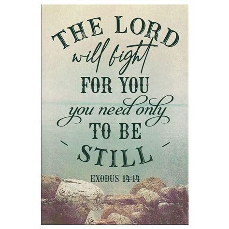 The Lord Will Fight For You Exodus 1414 Bible Verse Canvas Wall Art