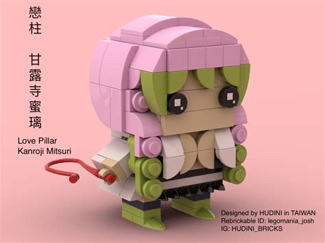Lego Moc Kanroji Mitsuri Brickheadz Demon Slayer 戀柱 By Legomaniajosh