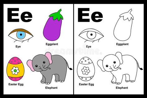 Check spelling or type a new query. Letter E worksheet. Alphabet letter E with colorful ...