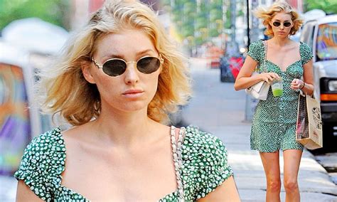 Elsa Hosk Flaunts Her Enviable Figure In A Floral Mini Dress In Nyc