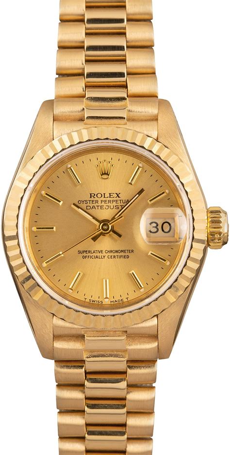Buy Used Rolex Ladies President 69138 Bobs Watches Sku 143864