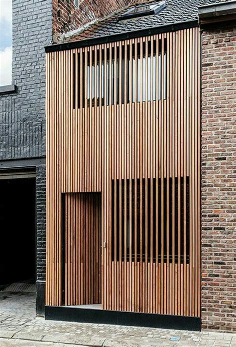 Modern Vertical Wood Slat Home Exterior Wood Facade Timber Cladding
