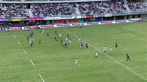 TOP 14 Essai de Vincent RATTEZ MHR Montpellier Hérault Rugby