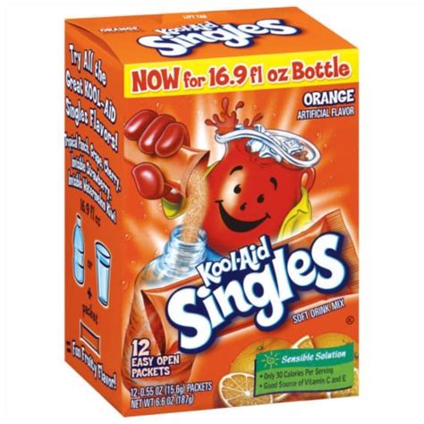 Kool Aid Singles Orange Flavored Soft Drink Mix Packets 12 Ct 0 55 Oz Ralphs