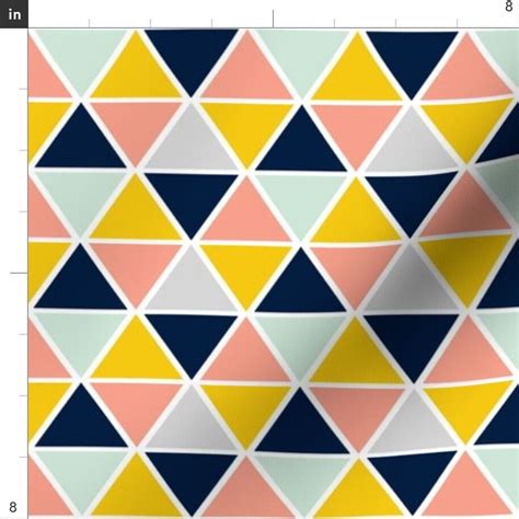 Triangle Fabric Multi Triangle Custom Fabric By Little Etsy