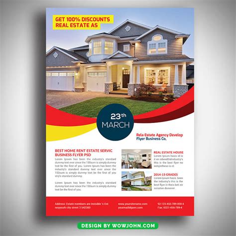 Real Estate Business Flyer Template Psd Free Psd Templates Png Vectors