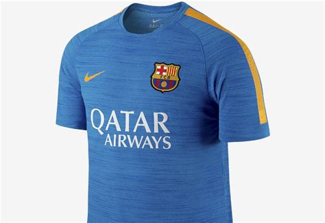 Nike Fc Barcelona Flash Dri Fit Knit Football Shirt Light Photo Blue