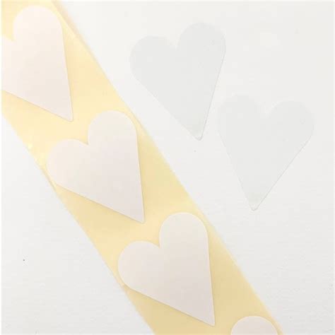 Large White Heart Stickers ~ 1 78 ~ 54 Stickers