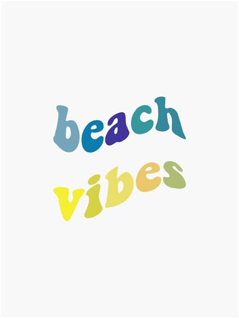 Beach Vibes Sticker Glossy Sticker By Waffleheadedcat In 2020