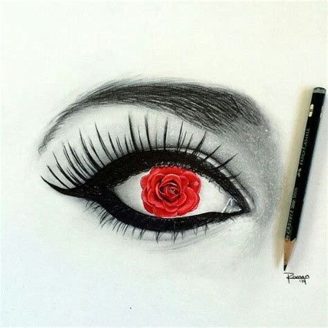 Rose Eye Eye Art Sick Drawings Pretty Drawings