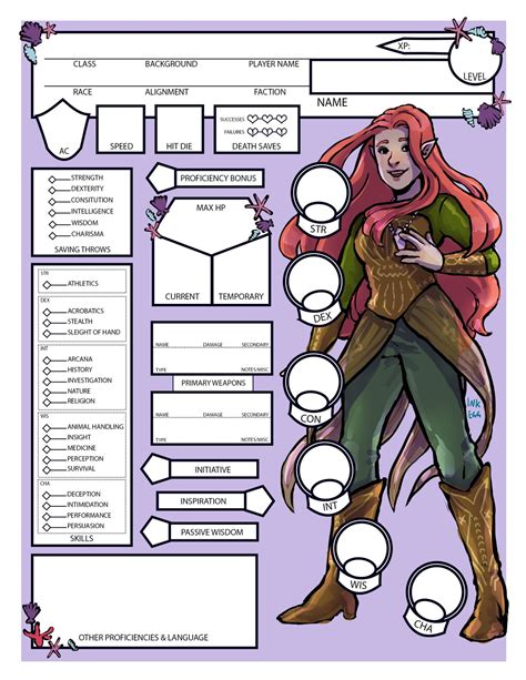 Idea By Annamal On Dnd In 2020 Dnd Character Sheet Rpg Character
