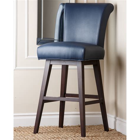 Shop Kent Royal Blue Bonded Leather Bar Stool Free Shipping Today