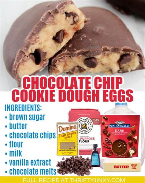 Chocolate Chip Cookie Dough Eggs Recipe For Easter Thrifty Jinxy