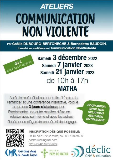 Mairie De Matha Ateliers Communication Non Violente V Nement