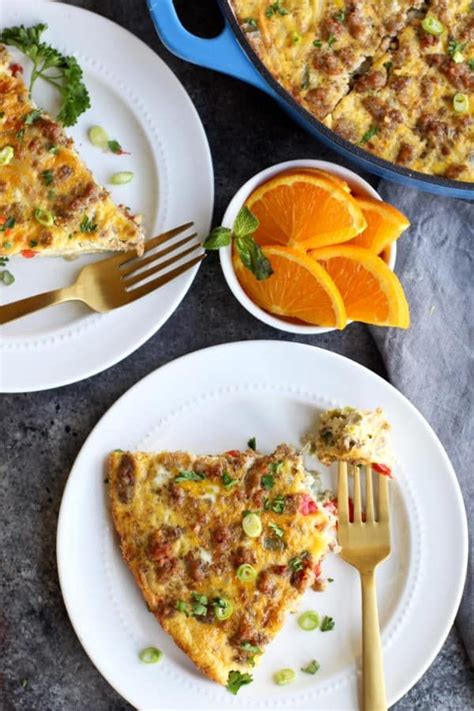 Sausage Hash Brown Egg Bake Whole30 The Real Food Dietitians