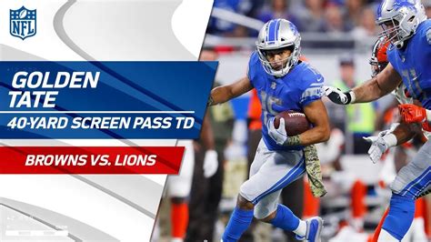 Golden Tate Turns On The Jets For 40 Yd Screen Pass Td ️ Browns Vs