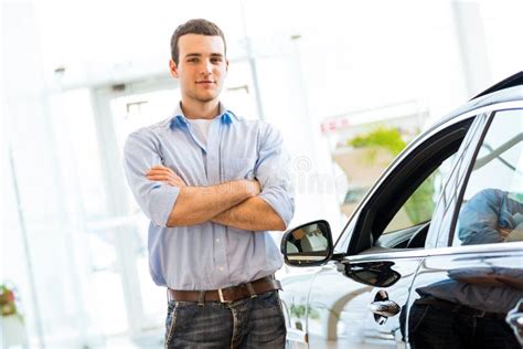 Man Standing Near A Car Stock Photo Image Of Auto Fast 30925084