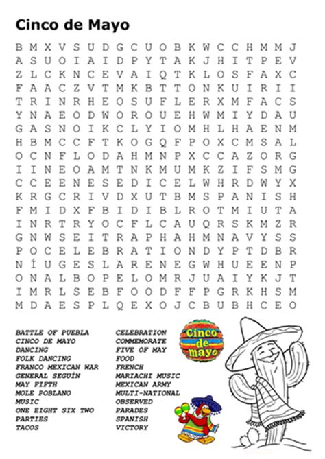 Cinco De Mayo Word Search By Sfy773 Teaching Resources Tes
