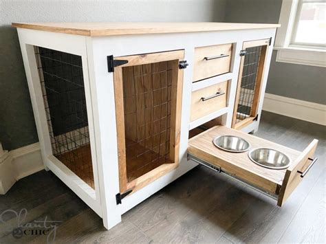 How long can you keep a puppy in a crate? 5 Free Double Dog Crate Furniture Plans (With Pictures ...