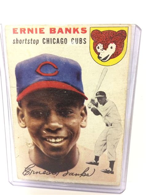Maybe you would like to learn more about one of these? 1954 Topps #94 Ernie Banks Rookie BASEBALL CARD