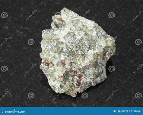 Raw Olivine Stone On Dark Background Stock Photo Image Of Black