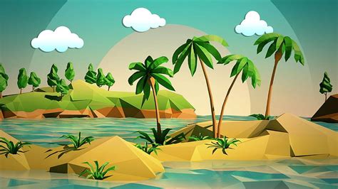 Island Beach Vector Art Artist And Background Tropical Vector Hd