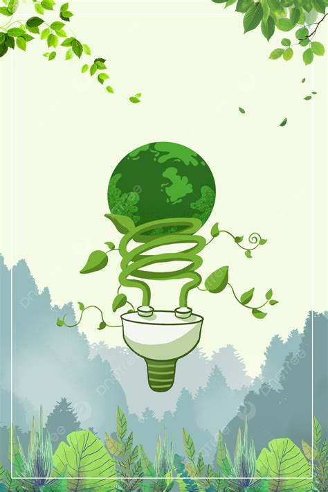 Saving Electricity Energy Saving Creative Propaganda Painted Background