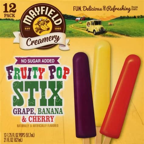 Mayfield No Sugar Added Fruit Pops 12 Ct Ralphs