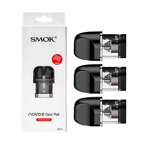 Smok Novo 2 Clear Pod Cartridge With Meshed 09ohm Coils 3pcs Vgi