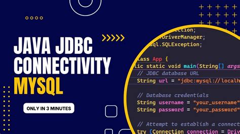 Java Database Connectivity With Mysql Java Jdbc In Minutes Youtube