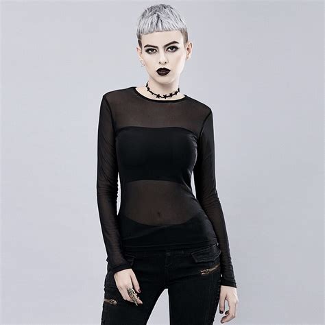 corzzet sexy mesh long sleeve blouse women fashion gothic vintage gothic blouses match corset